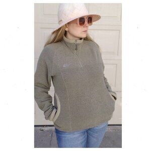 5/$100 SALE -  The North Face ReTool Quarter Zip Sage Green Pullover Sweater